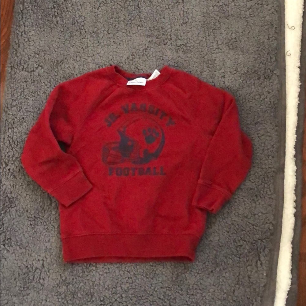 Jumping Bean red varsity sweatshirt